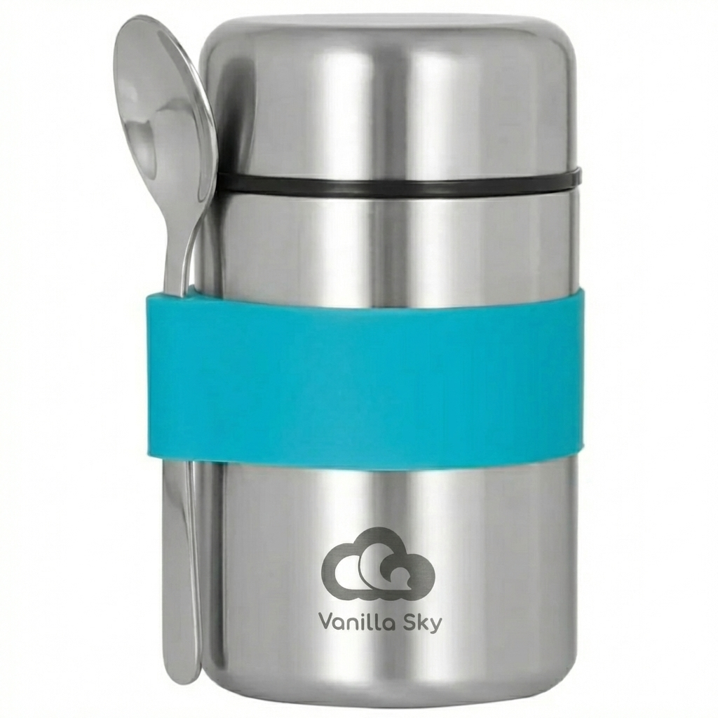 Kids Insulated Food Jar with Spoon – Stainless Steel, Leakproof & Portable 400 ml