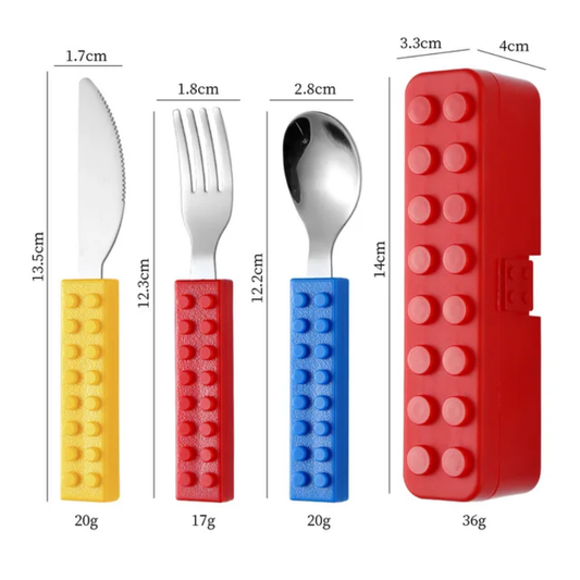 Little Builder Kids Cutlery Set (3-Piece)
