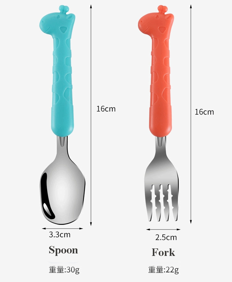 Little Giraffe Kids Cutlery Set (2-Piece) + Travel Case