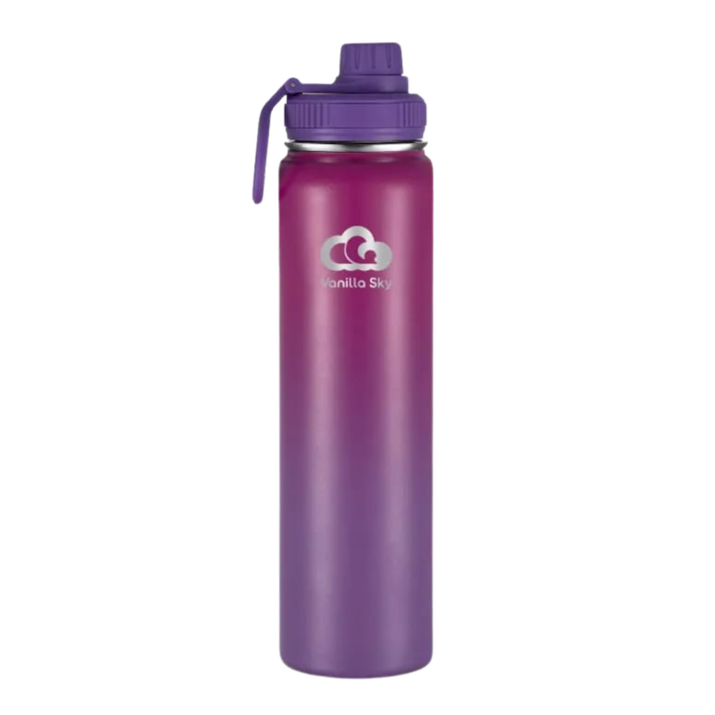 750 ml Stainless Steel Insulated Bottle – Leak-Proof, Double wall with additional Straw Lid, Brush & Silicone Boot