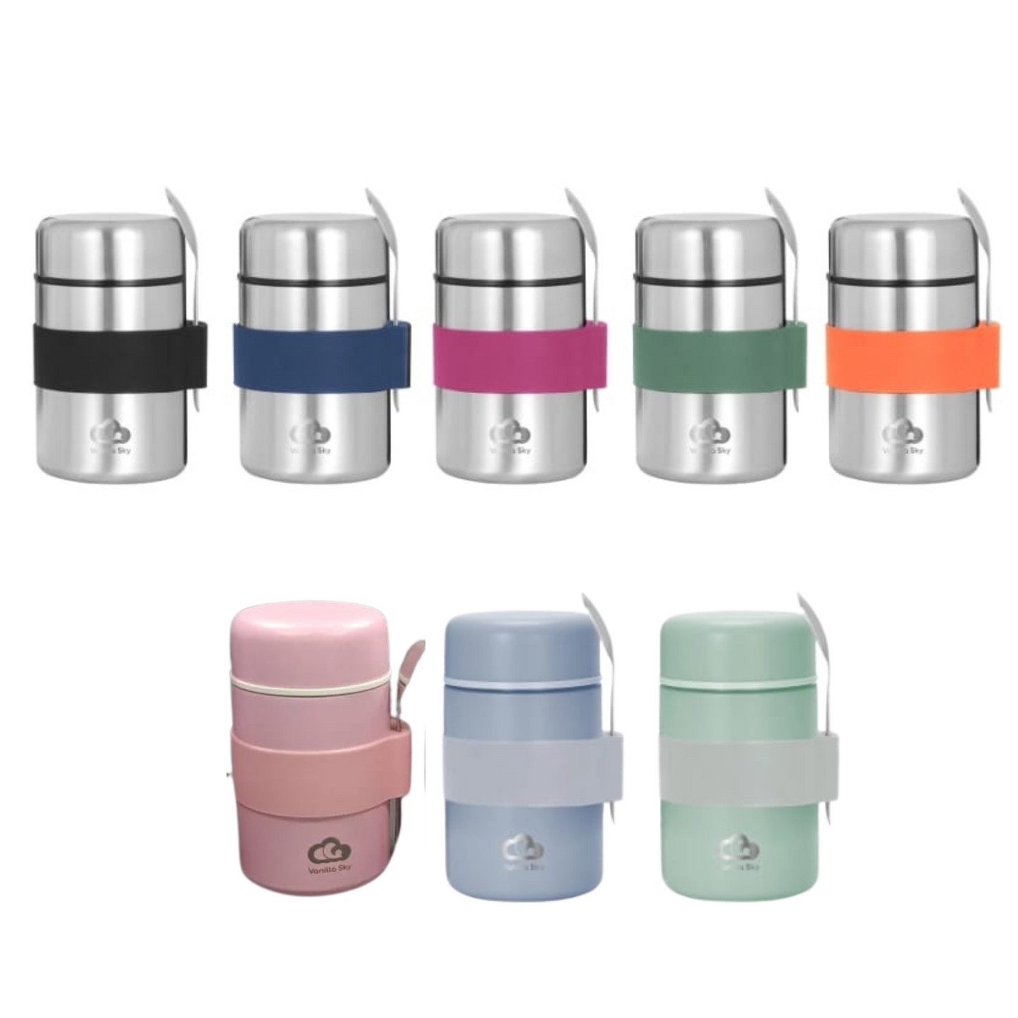 Kids Insulated Food Jar with Spoon – Stainless Steel, Leakproof & Portable 400 ml