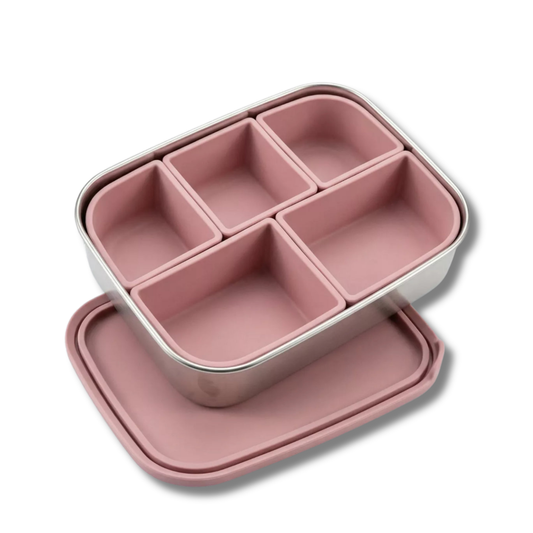 Stainless Steel Bento Box Set with Silicone lid