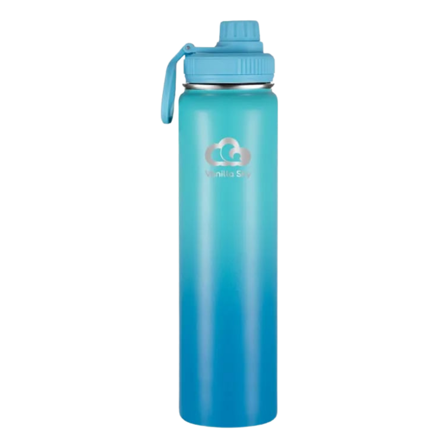 750 ml Stainless Steel Insulated Bottle – Leak-Proof, Double wall with additional Straw Lid, Brush & Silicone Boot