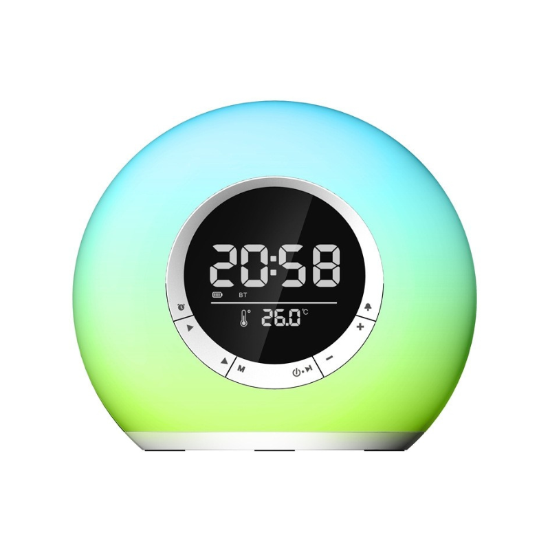 Night Light Clock with Bluetooth Speaker Night 3-in-1