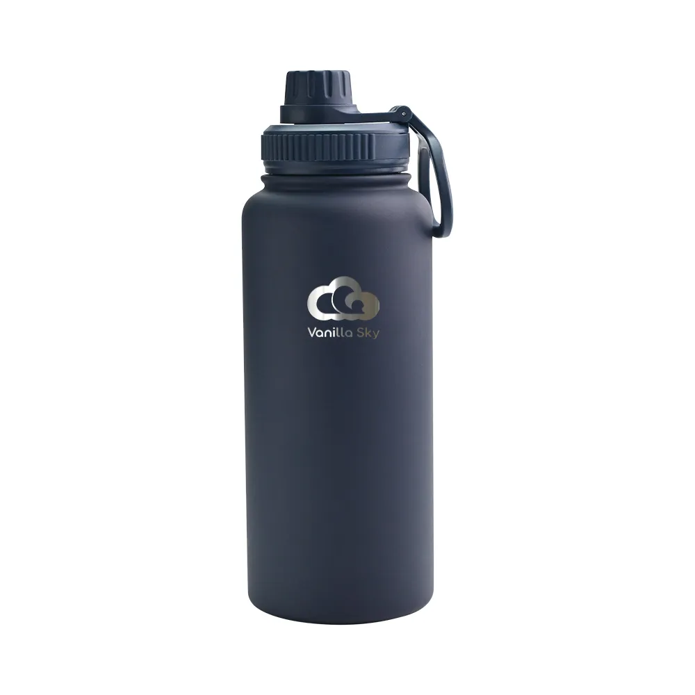 950 ml Insulated Stainless Steel Bottle - 2 Lids & Silicone Boot Included