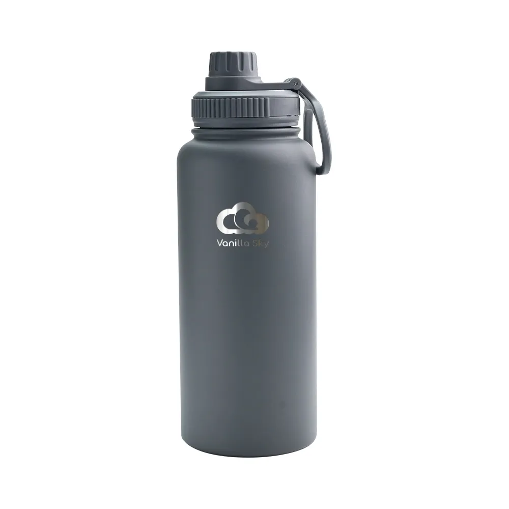 950 ml Insulated Stainless Steel Bottle - 2 Lids & Silicone Boot Included