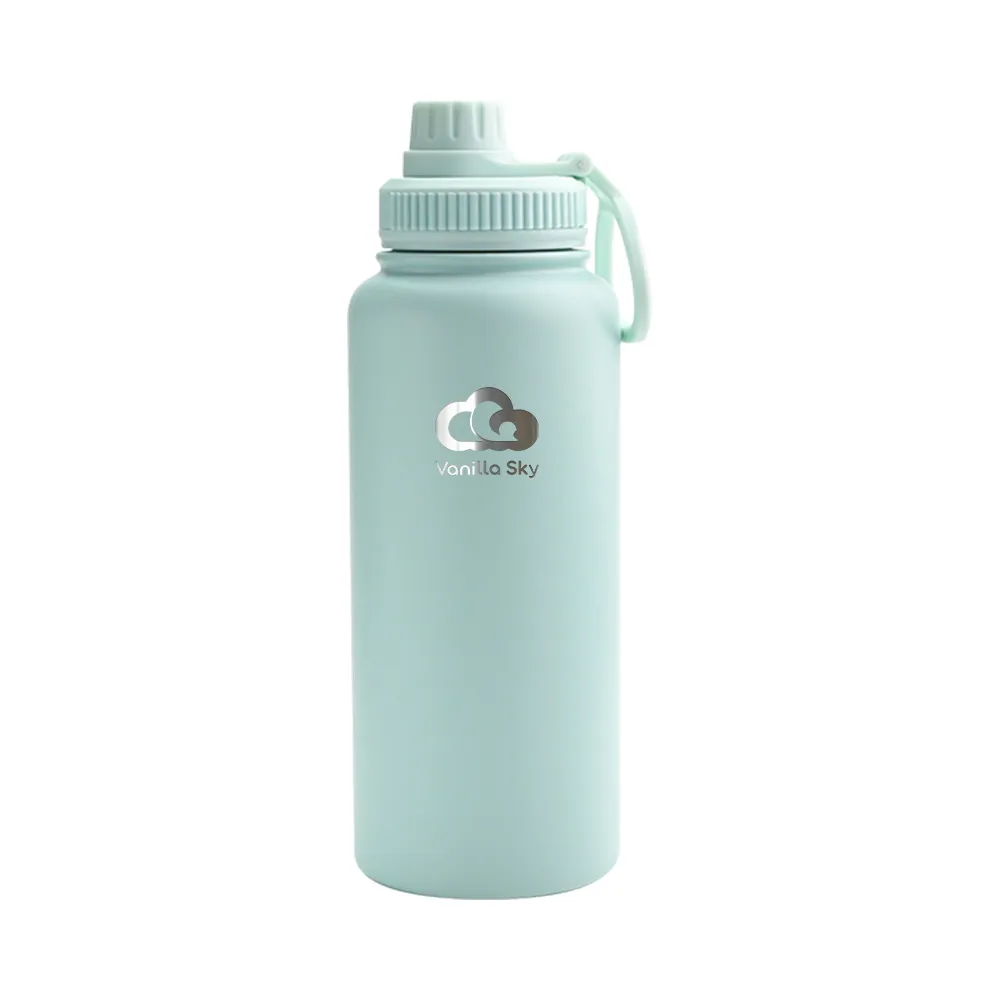 950 ml Insulated Stainless Steel Bottle - 2 Lids & Silicone Boot Included