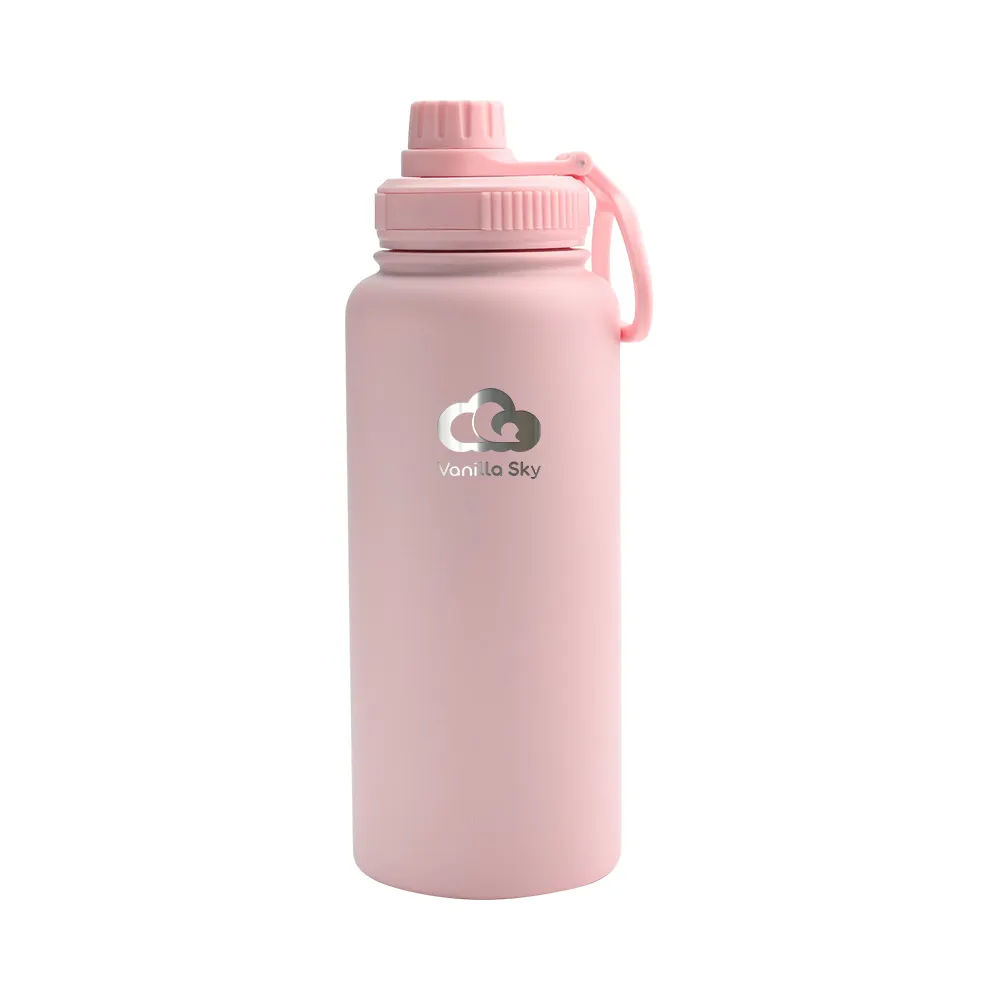 950 ml Insulated Stainless Steel Bottle - 2 Lids & Silicone Boot Included