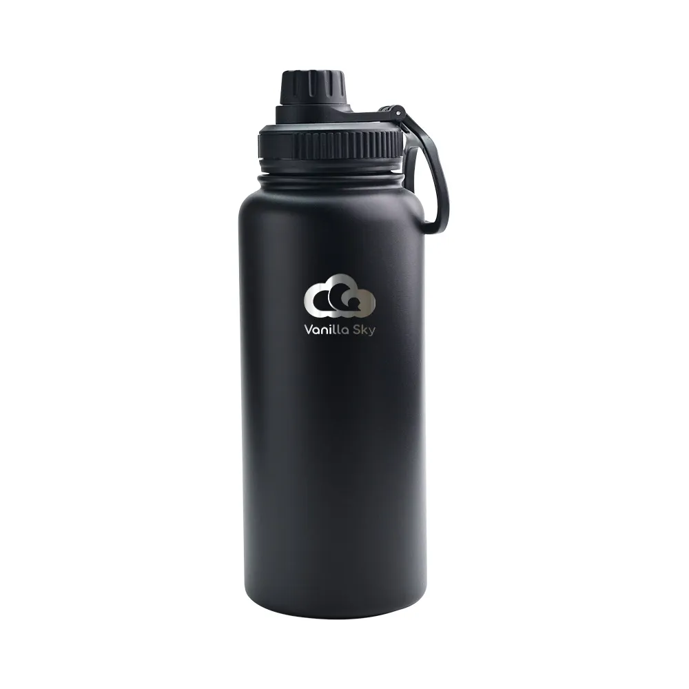 950 ml Insulated Stainless Steel Bottle - 2 Lids & Silicone Boot Included