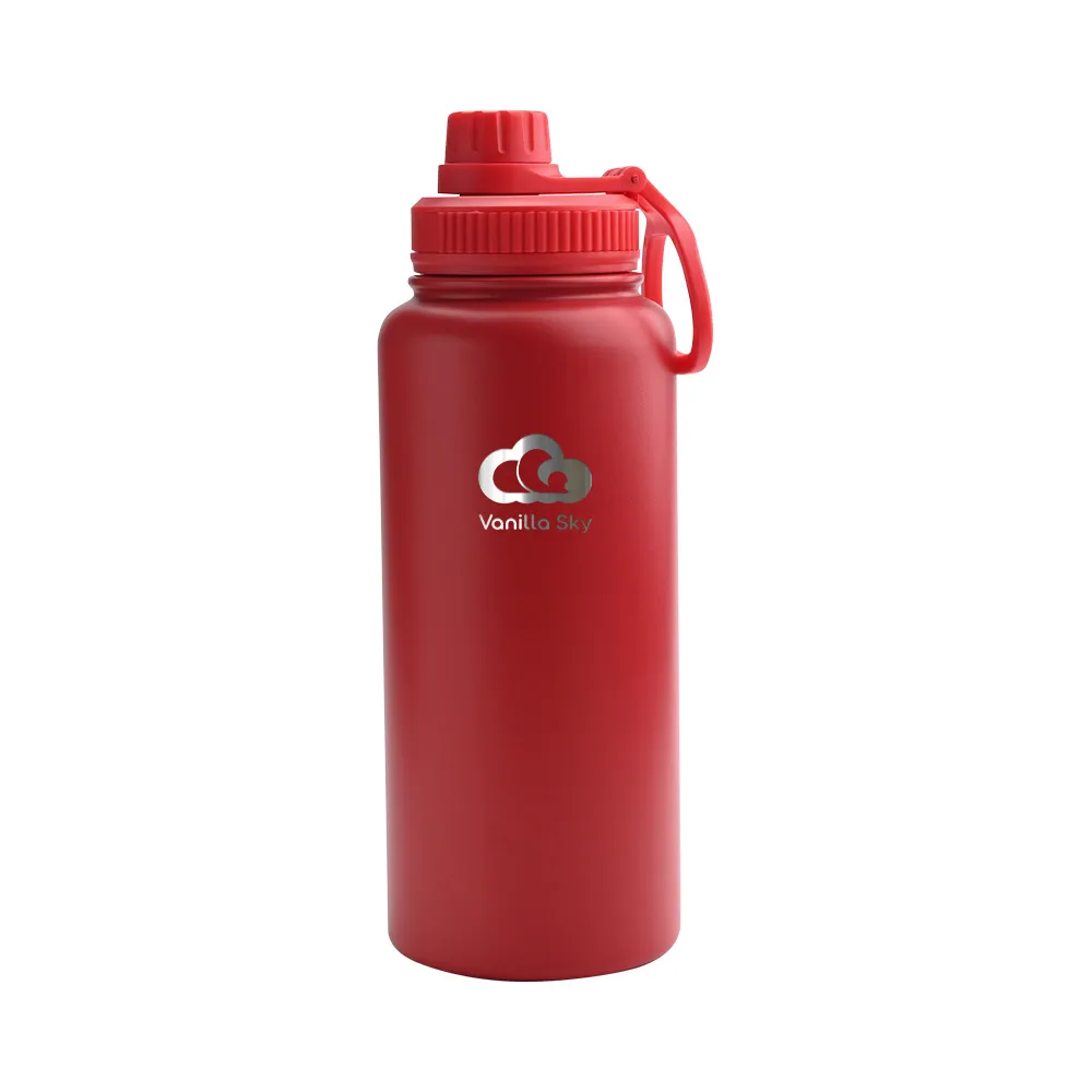 950 ml Insulated Stainless Steel Bottle - 2 Lids & Silicone Boot Included