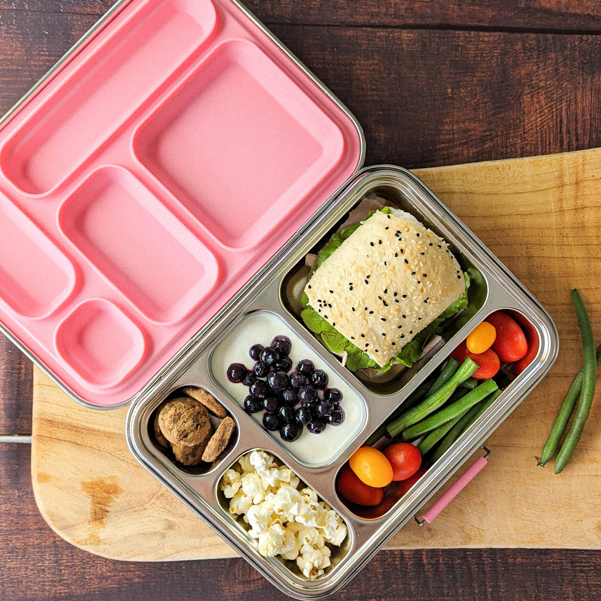 Stainless Steel 304 - 5 Compartment Bento Lunch Box