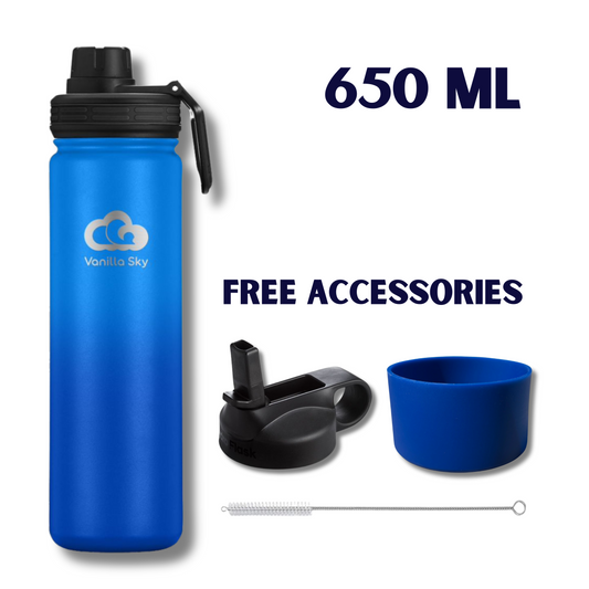 650 ml (22 oz) - Gentle Waves Insulated Stainless Steel Water Bottle
