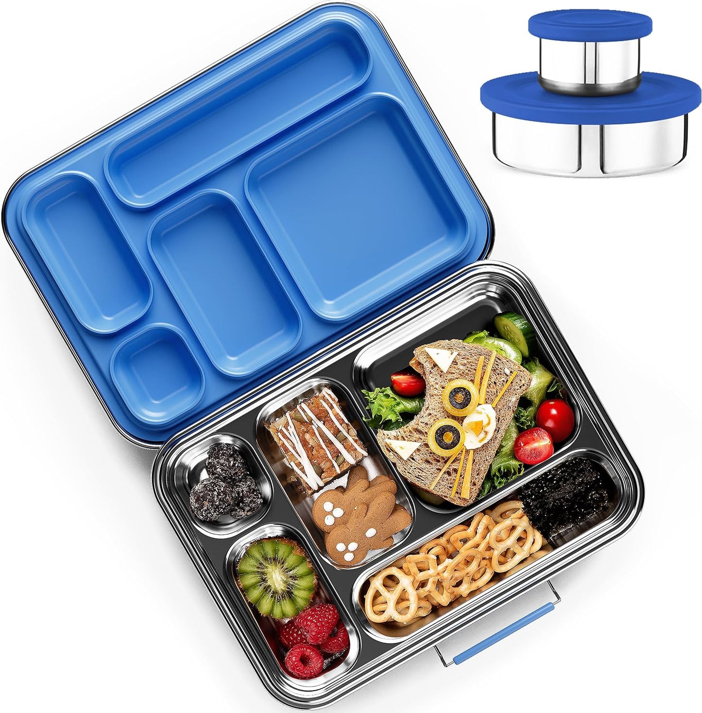 Stainless Steel 304 - 5 Compartment Bento Lunch Box