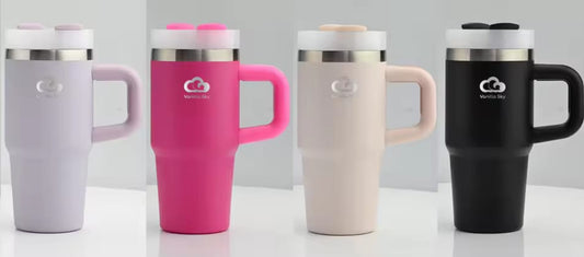 Vanilla Sky Quencher – 420ml Insulated Tumbler with Handle
