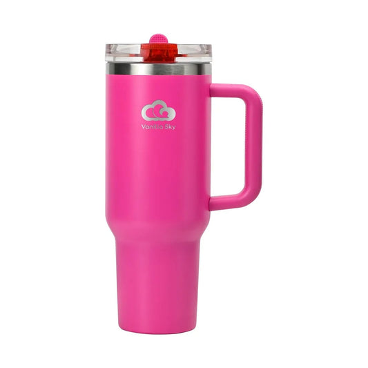 Vanilla Sky 1.2L FlipStraw Tumbler – Leak-Resistant Lid - Silicone Boot included