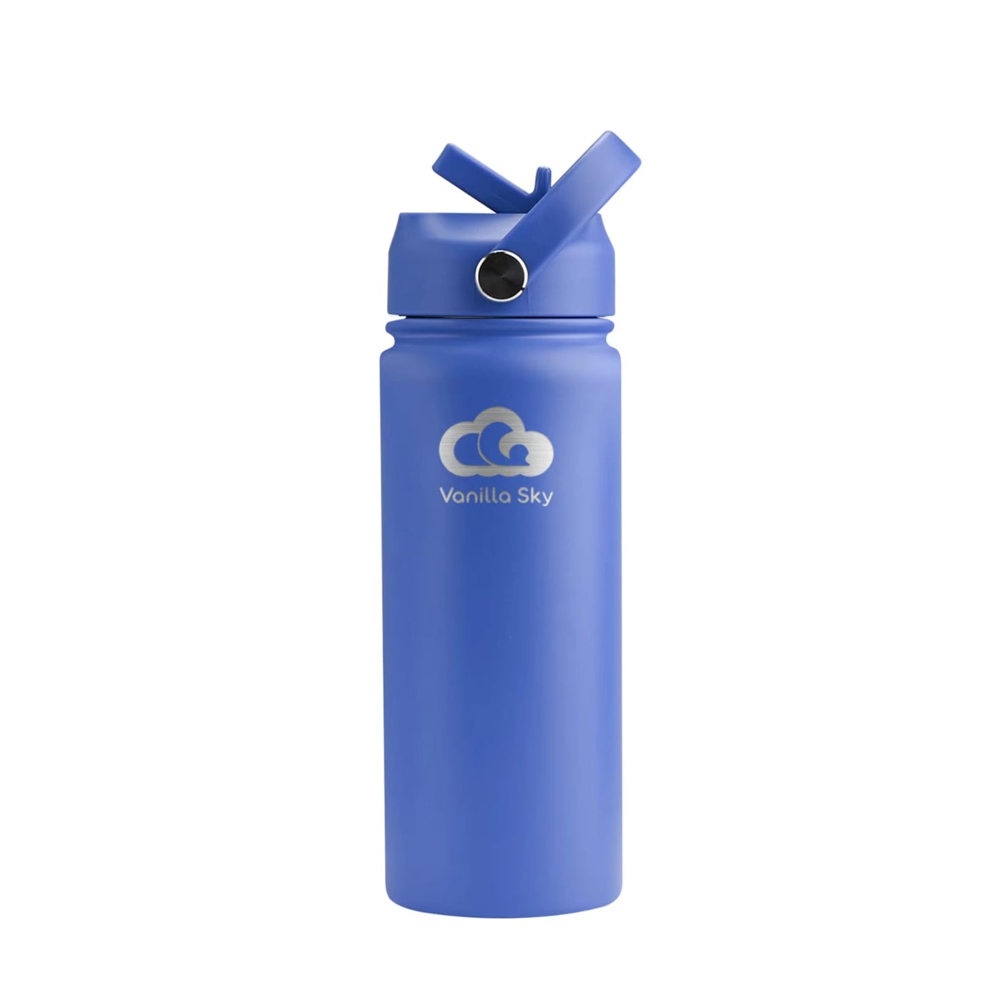 530 ml Stainless Steel Reusable Drink Bottle with Straw Lid – Includes Spare Straw Lid & Silicone Boot – Multiple Colors