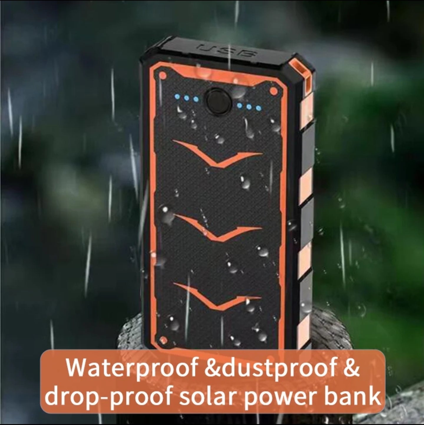 Portable Energy Waterproof Solar Power Bank (20000mAh)