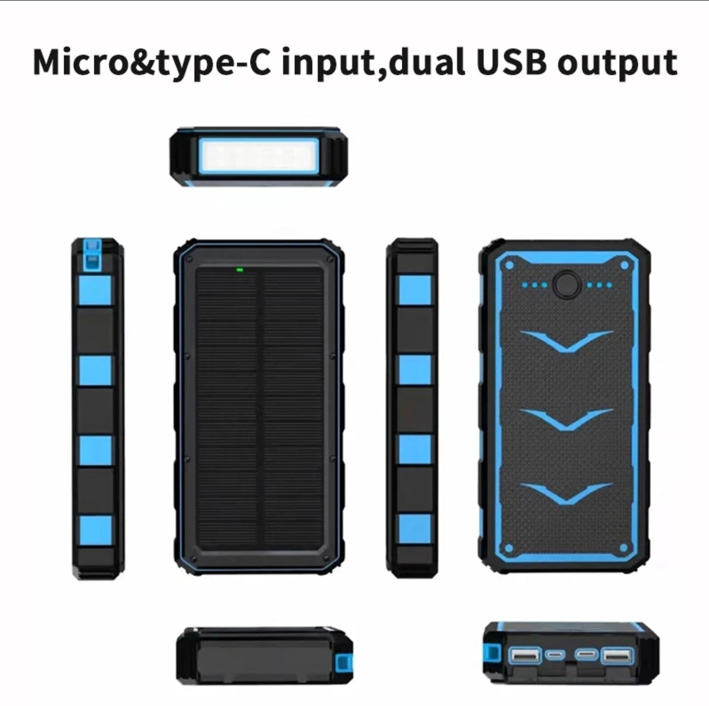 Portable Energy Waterproof Solar Power Bank (20000mAh)