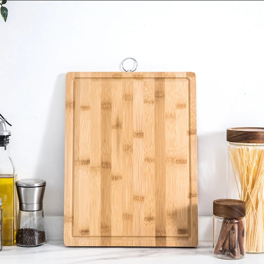 Eco-Friendly Bamboo 34X22.5cm Chopping Board with Deep Huice Groove
