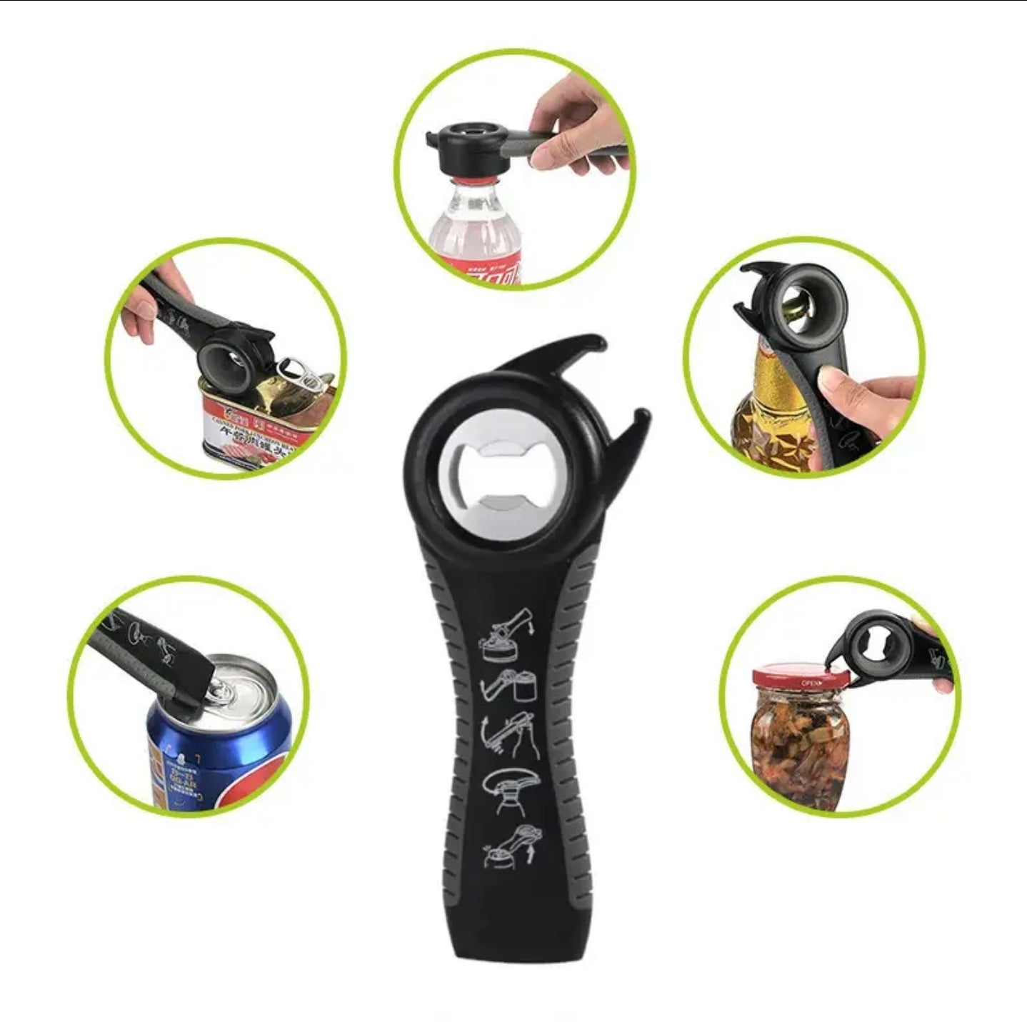 Multi-Function Bottle and Jar Opener 5-in-1