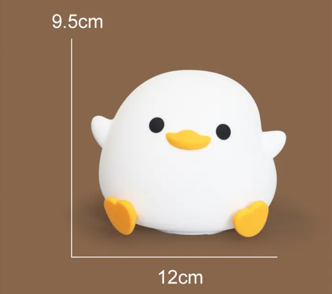 Cute Duck Silicone LED Night Light – Soft, Rechargeable Touch Lamp for Kids & Babies