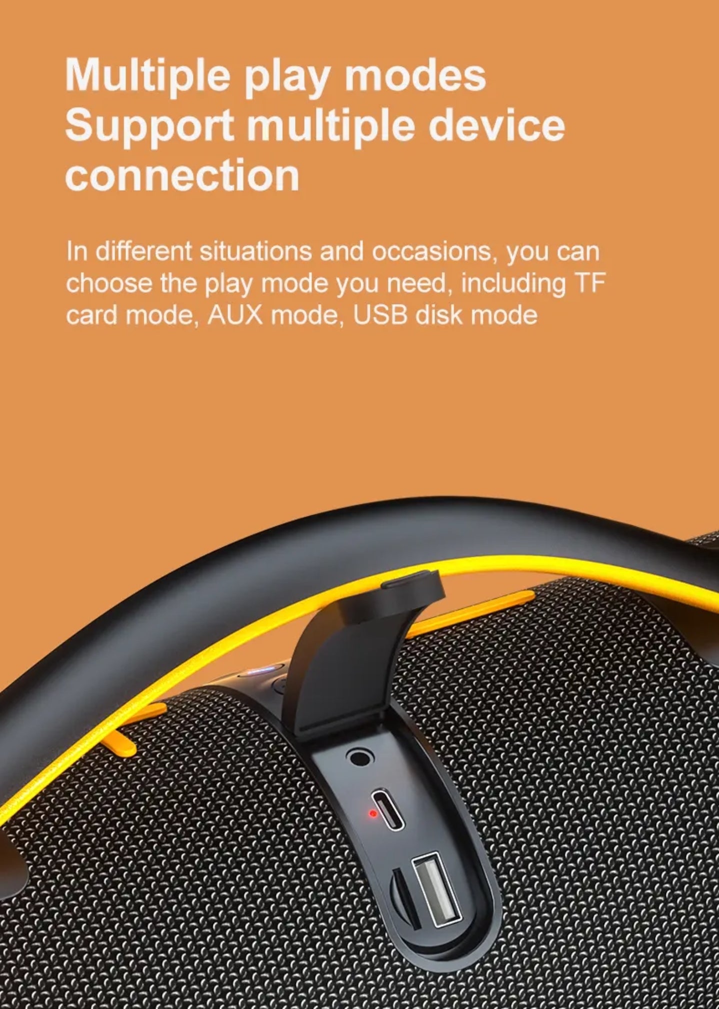 Portable Wireless Bluetooth Karaoke Speaker – 30W Rechargeable Speaker for Indoor/Outdoor Use, Home Theater, Camping & Parties