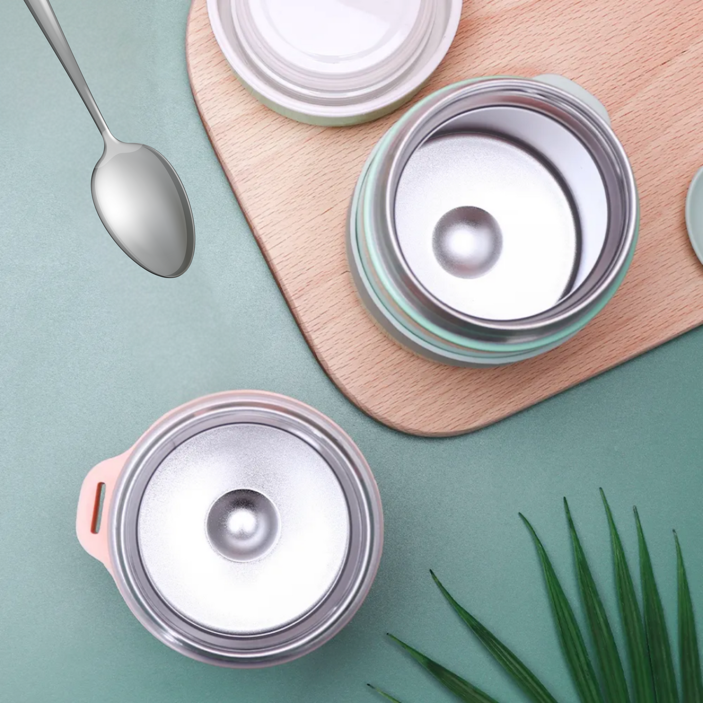 Kids Insulated Food Jar with Spoon – Stainless Steel, Leakproof & Portable 400 ml