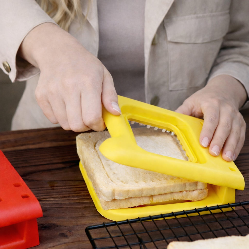 Heart & Square Sandwich Cutter (Stainless Steel Cutting Edge)