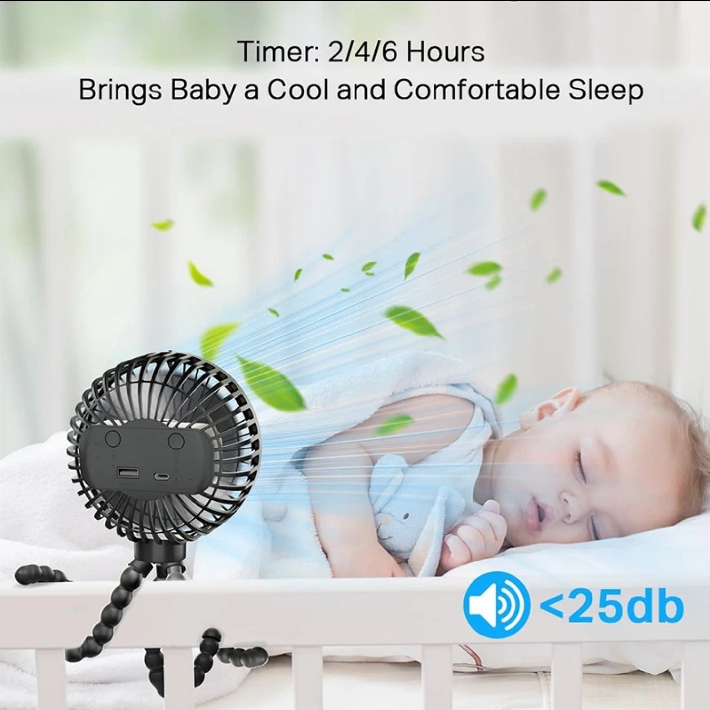 Mini Portable multipurpose Fan – USB Rechargeable, 4000mAh, Emergency Powerbank, Speeds, Flexible Tripod | Handheld, Desktop & Outdoor Use