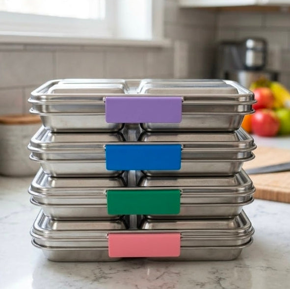 5-Compartment (1,250 ml) Stainless Steel Bento Box – Leak-Proof Kids & Adult Lunch Box