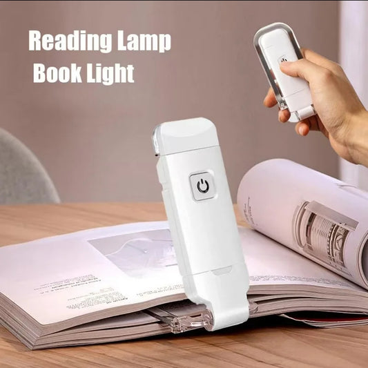 Rechargeable Dimmable Clip-On LED Book white Light – Mini Adjustable, Rotatable & USB Powered