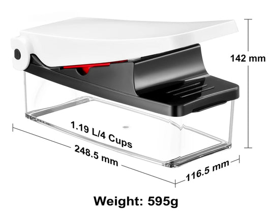 Vegetable Chopper & Easy Dicer | 7mm & 14mm Multi-Blade Salad Maker