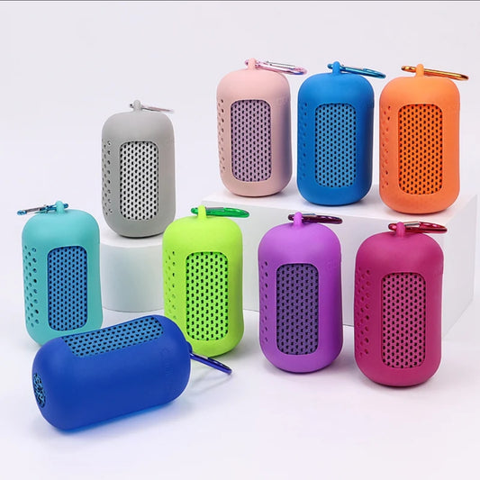 Cooling Pocket Towel with Silicone Case – Quick Dry, Microfiber, Compact & Reusable