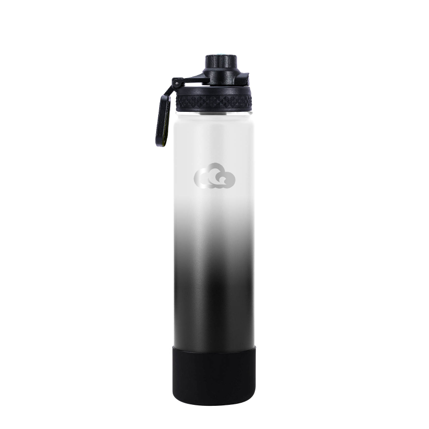 750ml Insulated Stainless Steel Bottle – Double Wall, Leak-Proof | Free Extra Lid + Silicone Boot