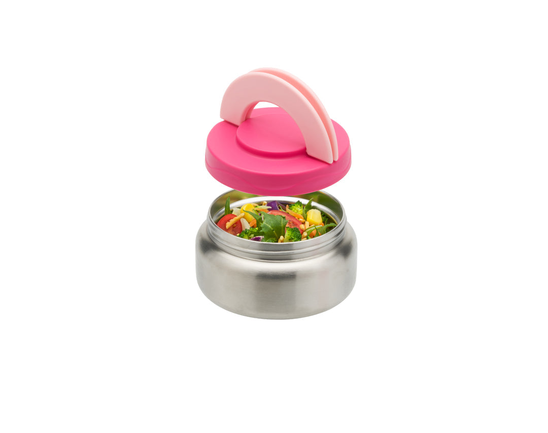 Bento Lunch Box with Insulated Food Jar – Pink & Blue