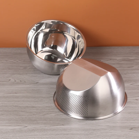 Stainless Steel Multi-Use Strainer Bowl