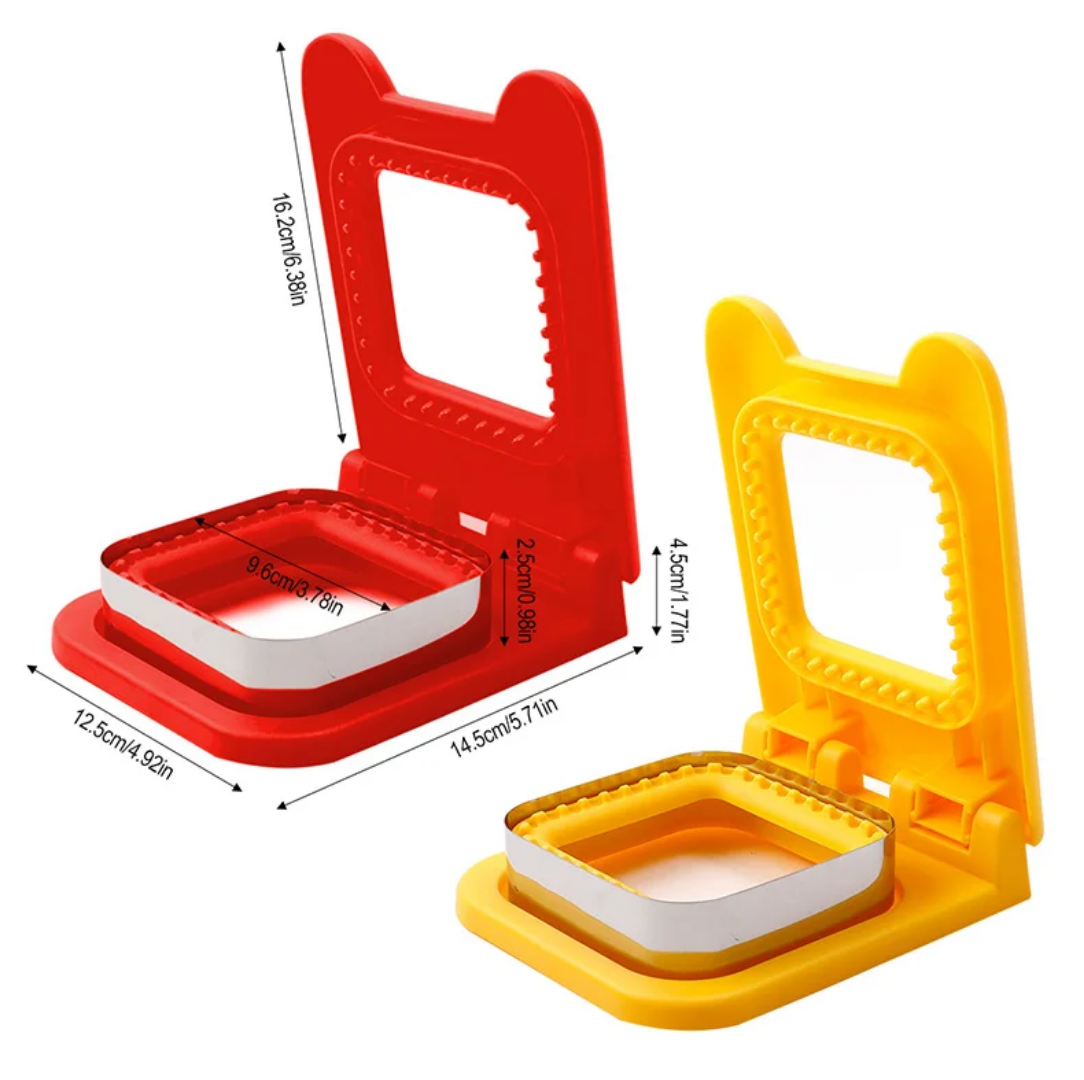 Heart & Square Sandwich Cutter (Stainless Steel Cutting Edge)