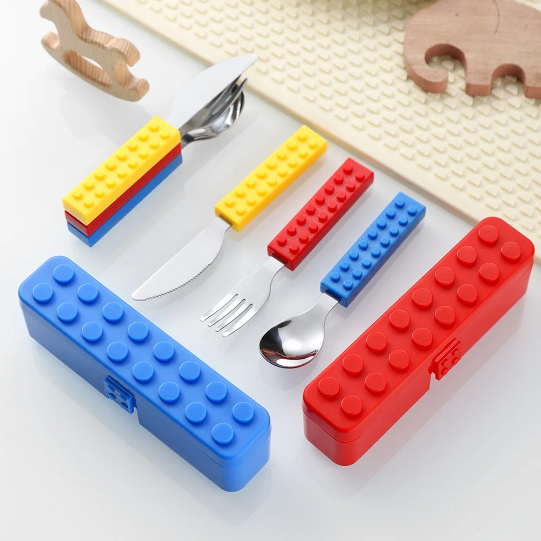 Little Builder Kids Cutlery Set (3-Piece)
