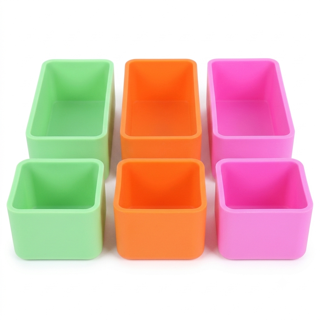 Silicone Lunch Box Dividers – 2-Piece Set (Square & Rectangular) for Organized Meals