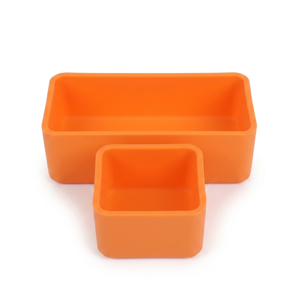 Silicone Lunch Box Dividers – 2-Piece Set (Square & Rectangular) for Organized Meals