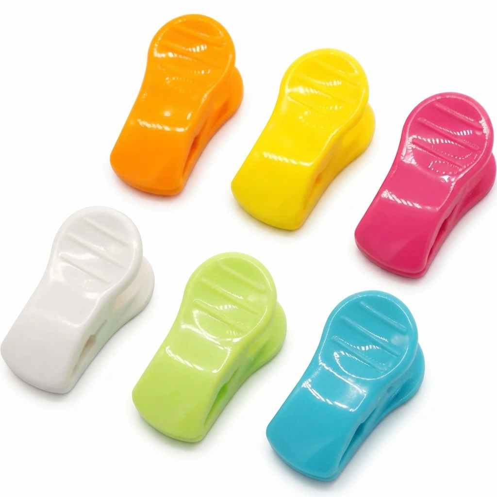 6-Piece Colorful Reusable Food Bag Clips | Multi-Use Snack & Paper Storage Clamps