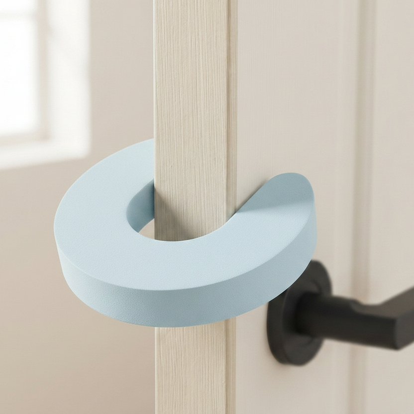 2-Piece Baby Safety Foam Door Stopper | Soft Finger Pinch Guard Set
