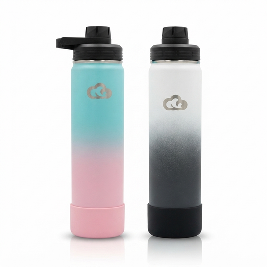750ml Insulated Stainless Steel Bottle – Double Wall, Leak-Proof | Free Extra Lid + Silicone Boot