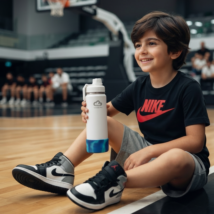 650 ml (22 oz) Insulated Water Bottle – 2 Lids + Silicone Boot