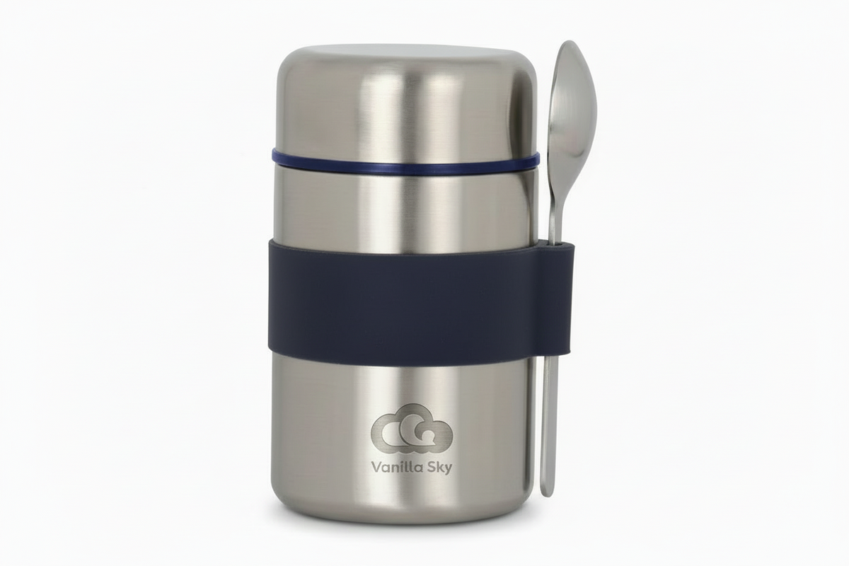 Kids Insulated Food Jar with Spoon – Stainless Steel, Leakproof & Portable 400 ml