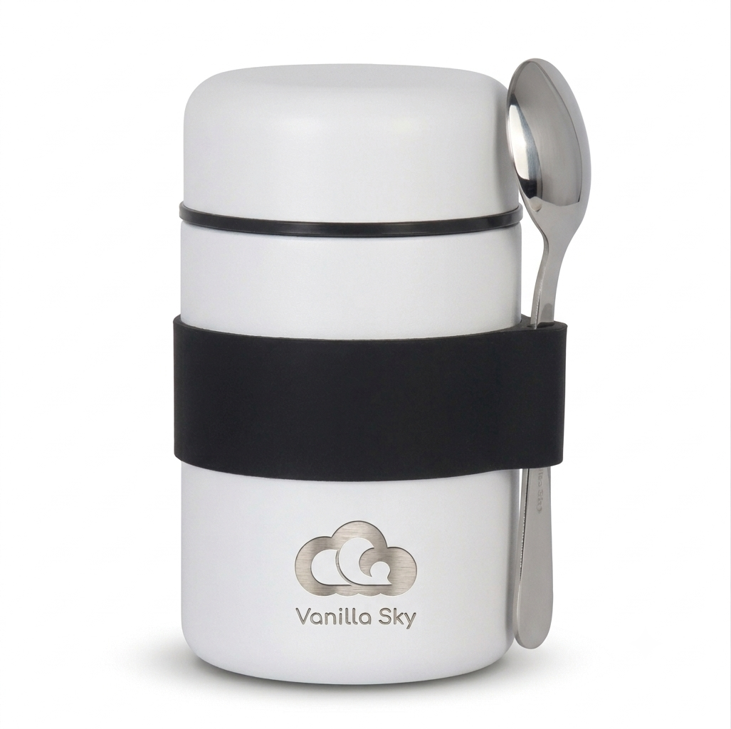 Kids Insulated Food Jar with Spoon – Stainless Steel, Leakproof & Portable 400 ml