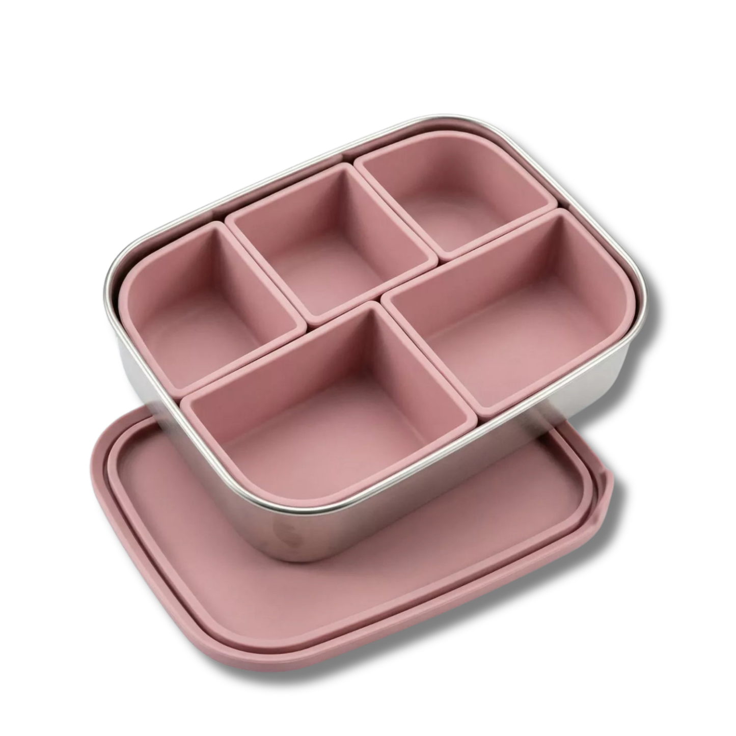 Stainless Steel Bento Box Set with Silicone lid