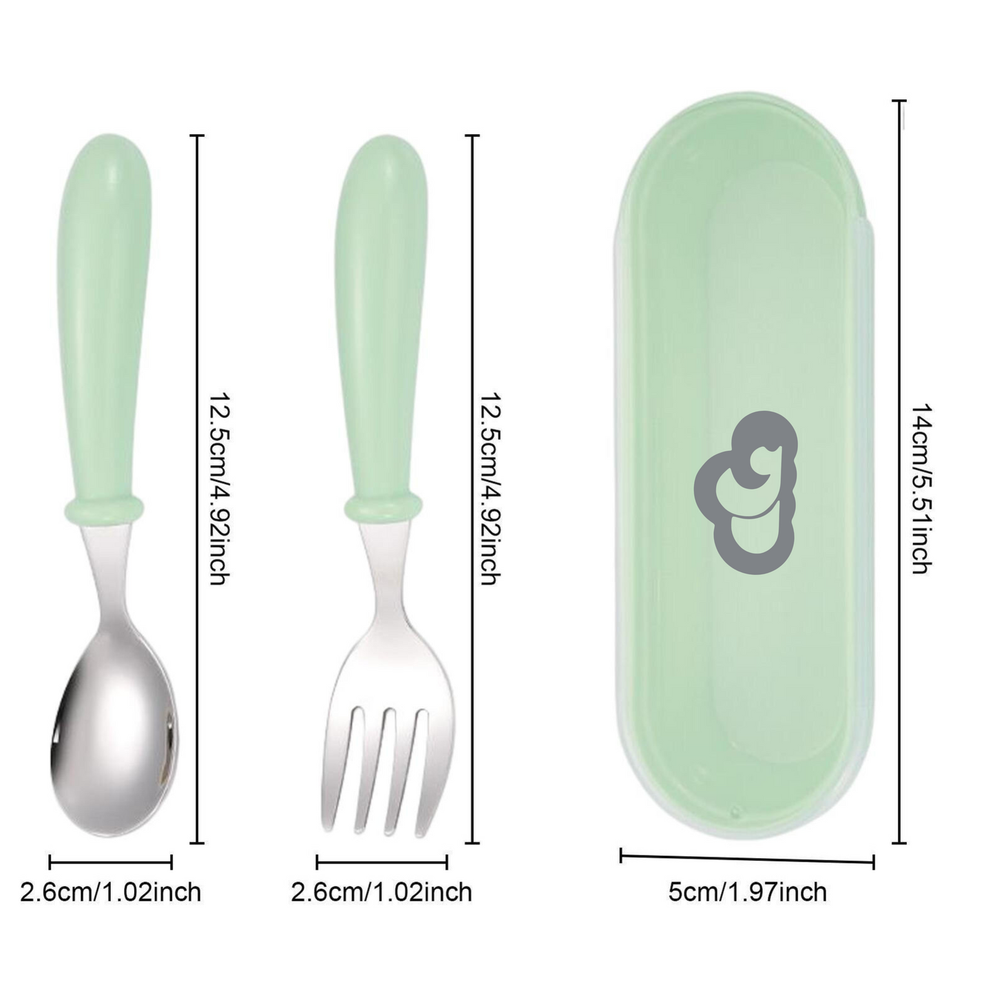 Toddler Spoon & Fork Set -SS304-