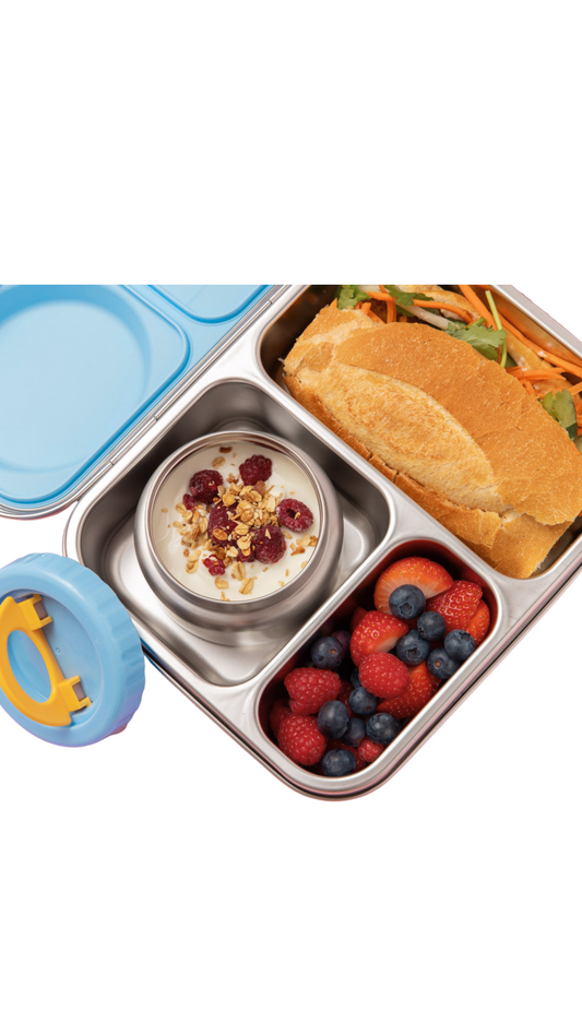 Lunch Champ – Lunch Box with Insulated Jar - Blue/Pink