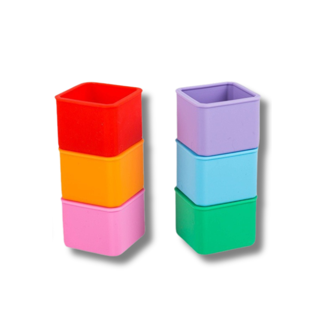 Silicone Lunch Box Dividers – 2-Piece Set (Square & Rectangular) for Organized Meals